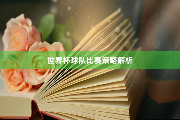 世界杯球队比赛策略解析